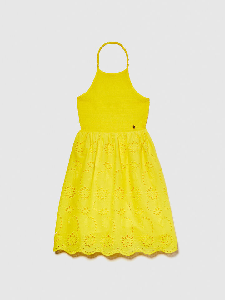Embroidered dress - girls' dresses - Yellow | Sisley Young image number 1